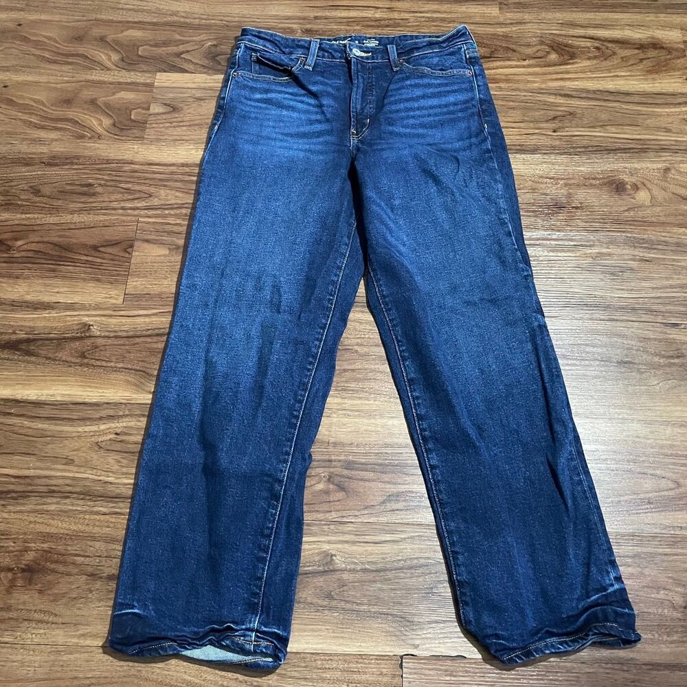 Old Navy High Rise O.G Loose Secret Smooth Pockets Jeans Blue Cotton Womens 12